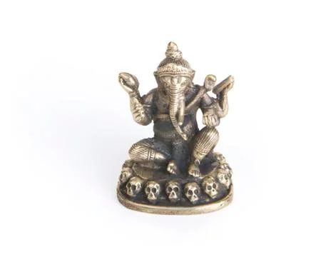 Ganesh on a White Background Stock Photos