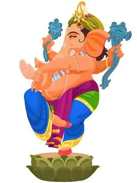 Ganesha Dance Stock Illustration