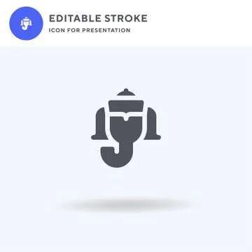 Ganesha icon vector, filled flat sign, solid pictogram isolated on white, logo Stock Illustration