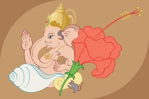 Ganesha Illustrazione stock