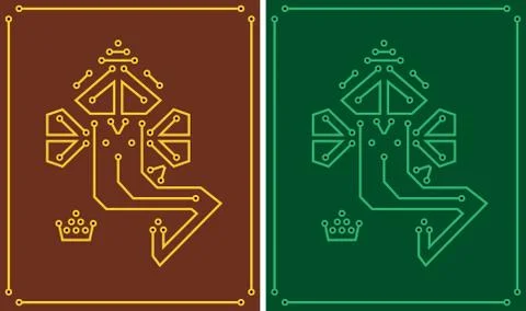 Ganesha Pcb Design Stock Illustration