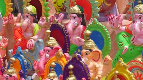 Ganesha in the row Stock Photos