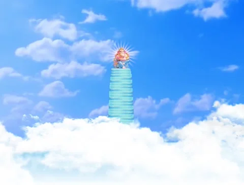 Ganesha Statue Cloudy Animation Background 4K Stock Footage 205783129