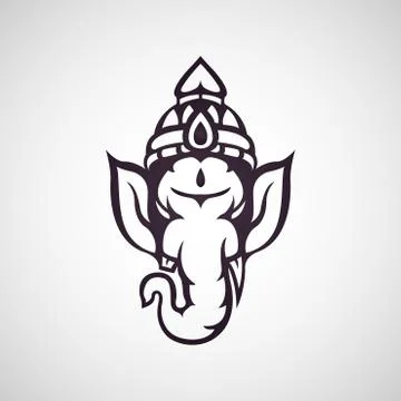 Ganesha vector icon illustration Stock Illustration