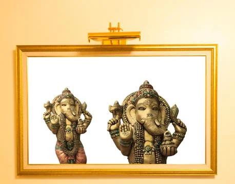 Ganesha  on a white background Stock Photos