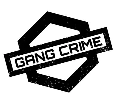 Gang Crime rubber stamp Stock Illustration