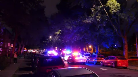 Gang shooting in park Stock Footage 116095525