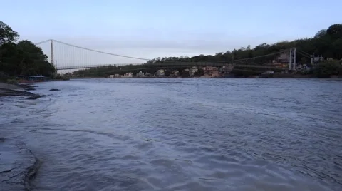 Ganga River in Rishikesh Stock Footage 52678642
