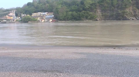 Ganga river in Rishikesh 스톡 동영상 52711842