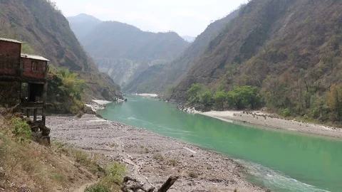Ganga river in Uttarakhand Stock-Footage 88232028