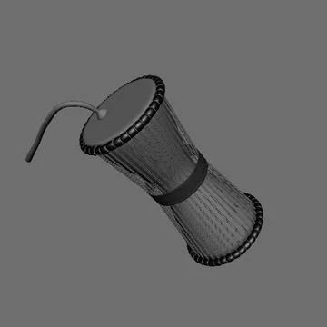 Gangan Drum 3D Model