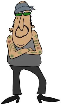 Gangbanger Stock Illustration