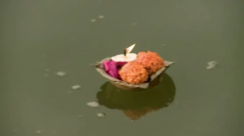 Ganges Offering Stock Footage 10590160