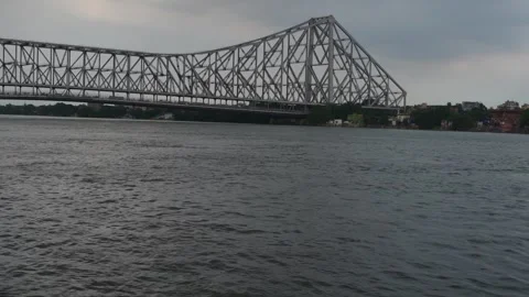 Ganges river devide kolkata and howrah district Stock Footage 340775502