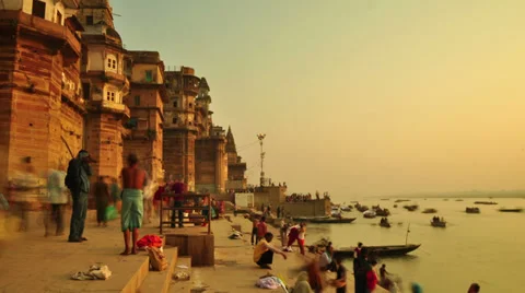 Ganges river Stock Footage
