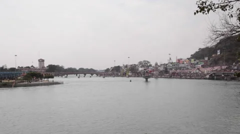 Ganges River in Rishikesh Video stock 41244314