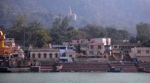 Ganges River in Rishikesh Video stock 41758946