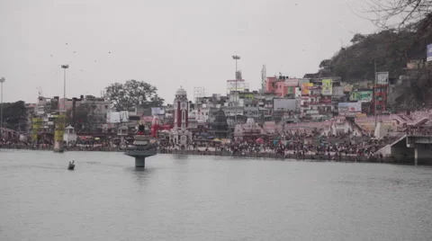Ganges Riverbank Stock Footage 41244214