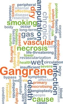 Gangrene background concept Stock Illustration