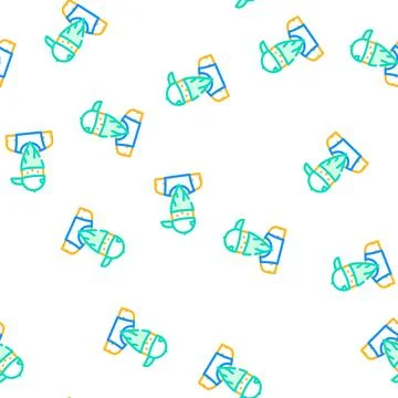 Gangsta rapper vector seamless pattern flat Stock Illustration