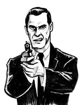 Gangster character Stock Illustration