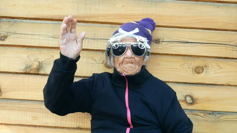 Gangster granny. Stock Footage 122371585