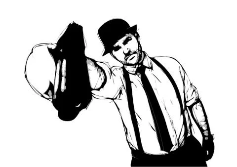 Gangster Stock Illustration