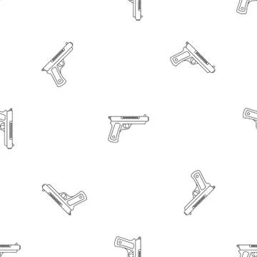 Gangster pistol pattern seamless vector 스톡 일러스트