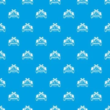 Gangsters pattern vector seamless blue イラスト素材