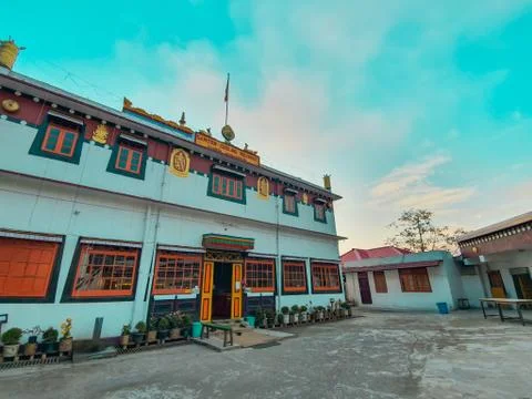 Gangtok Monastery - ancient buddhist monastery named Ghoom Monastery in the c Stock Photos