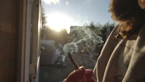 Ganja smoke slow motion Vidéo 166103668