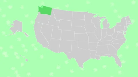 Ganja USA Map Stock-Footage 40839629