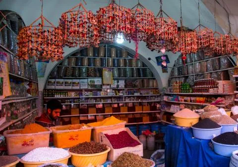 Ganjali bazaar, Central County, Kerman, Iran Stock Photos