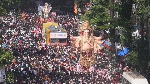 Ganpati immersion 2022 Stock Footage 211868545