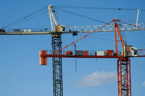 Gantry Construction Cranes Foto stock