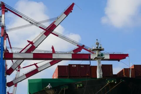 Gantry crane / Container crane Stock-Fotos