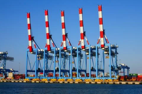 Gantry crane / Container crane Stock-Fotos