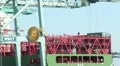 Gantry Crane Lifts Container HD Footage
