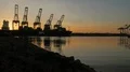 Gantry Cranes At Sunrise 4k or 4k+ Resolution
