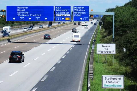 Gantry on Highway Stock Photos