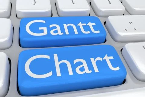 Gantt Chart concept Stock Illustration