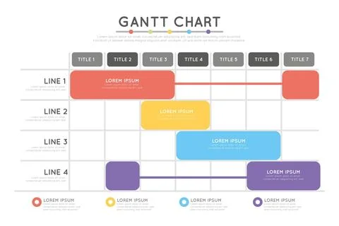 Gantt chart concept 스톡 일러스트
