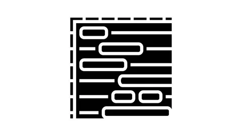 Gantt chart glyph icon animation 動画素材 222801617