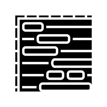 Gantt chart glyph icon vector illustration 库存插图