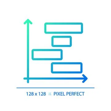 Gantt chart gradient linear vector icon 스톡 일러스트