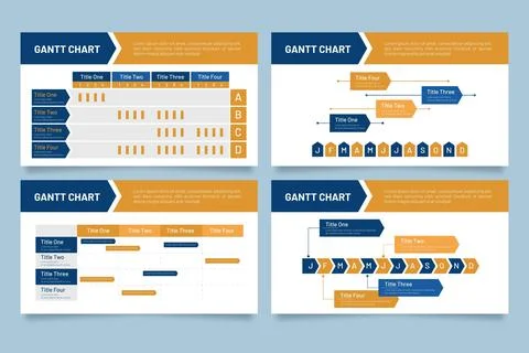 Gantt chart infographic concept 스톡 일러스트