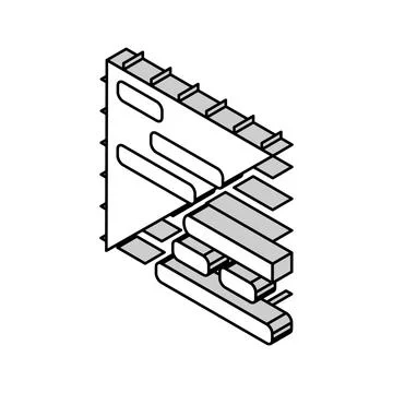 Gantt chart isometric icon vector illustration Illustrazione stock