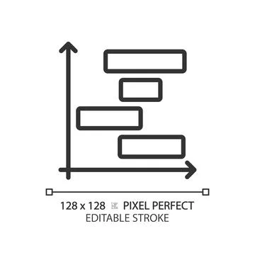 Gantt chart linear icon イラスト素材