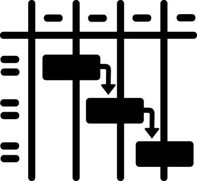 Gantt chart project schedule planning icon Stock Illustration