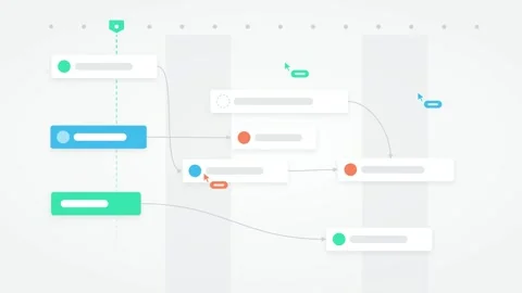 Gantt Chart Resource Swap Animation Project Management Timeline Horizontal Task Stock Footage 346163556